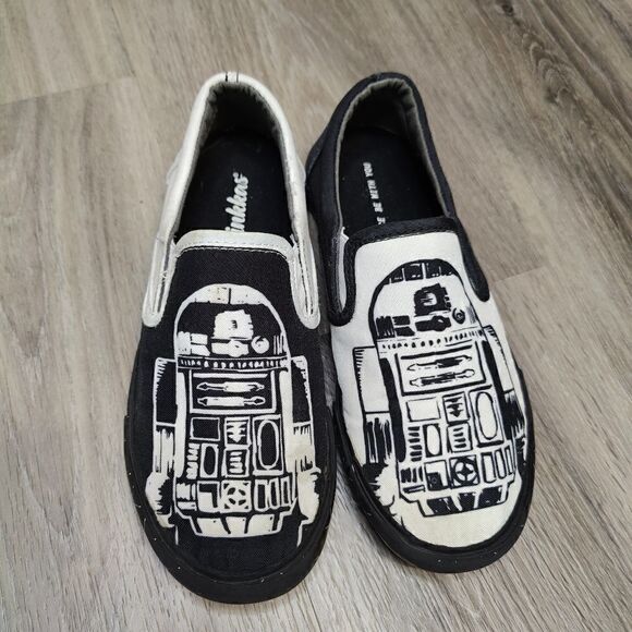 Inkkas Limited Edition R2D2 Star Wars Graphic Slip On Shoes - Picture 2 of 15